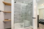Soak in Evening Steams in the Master Suite`s Walk-in Shower